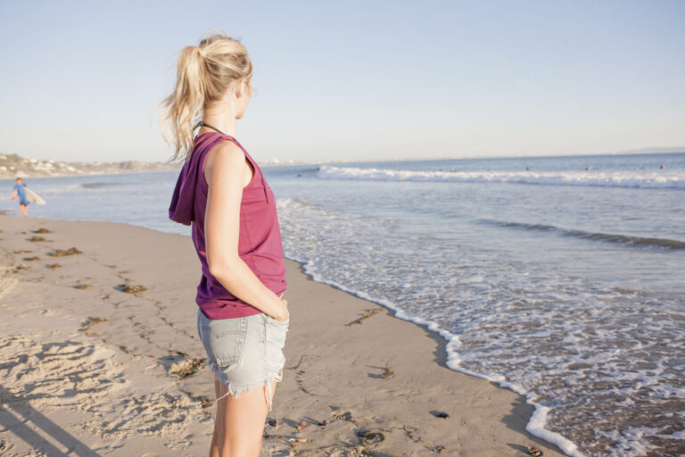 Woman on Outer Banks Beach