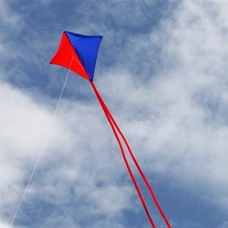 red and blue diamond kite