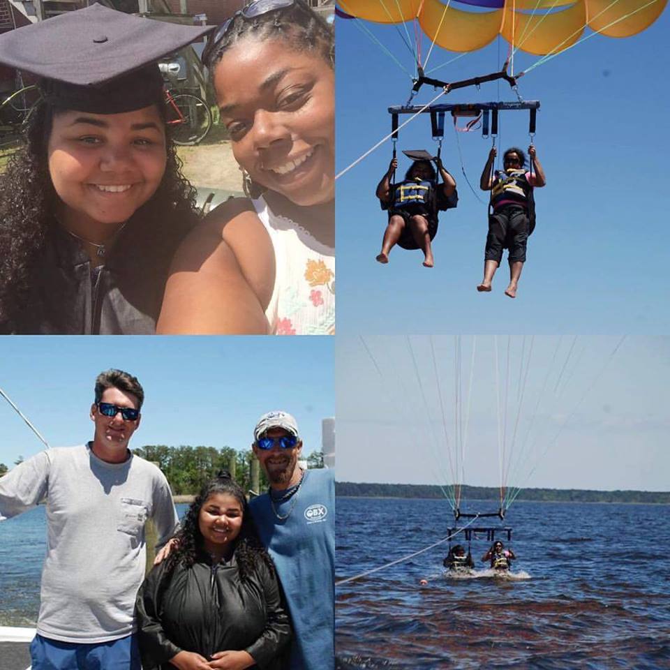 Parasailing in Manteo: High School graduation celebration (5/15/16)