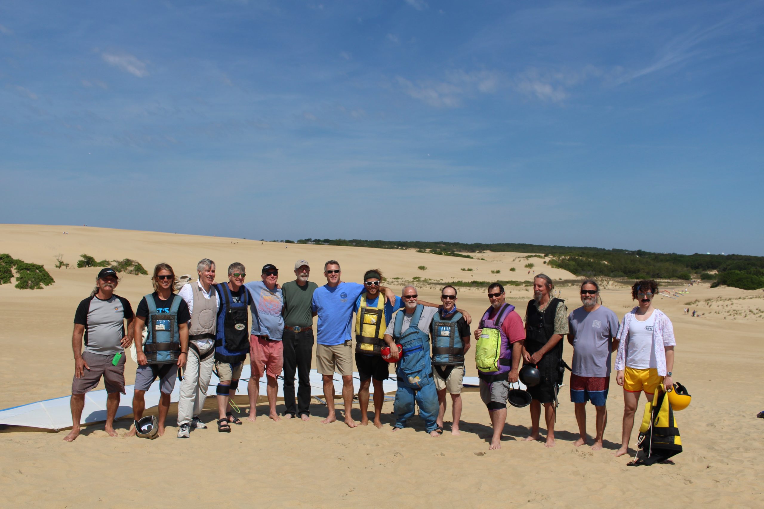 Hang gliding instructors on Jockey's Ridge