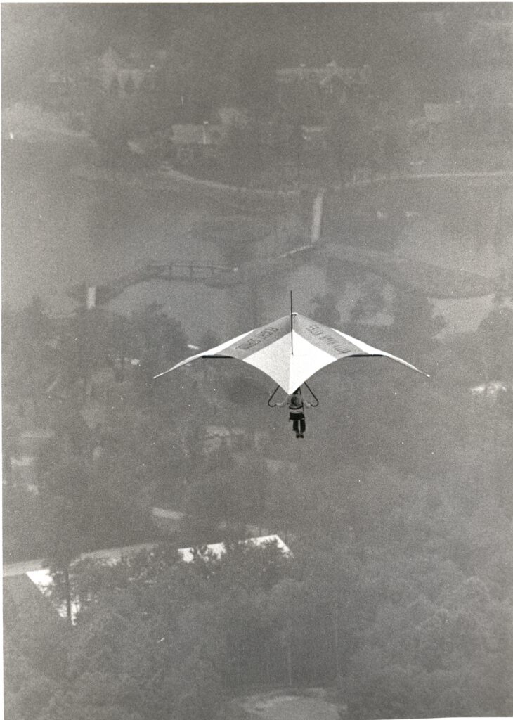 John Harris hang gliding at Grandfather Mountain